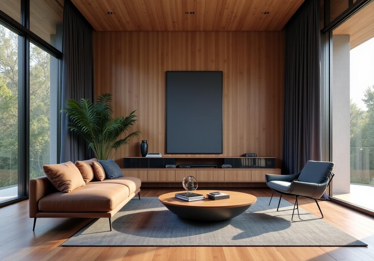 Luksusowa aranżacja salonu z meblami na wymiar